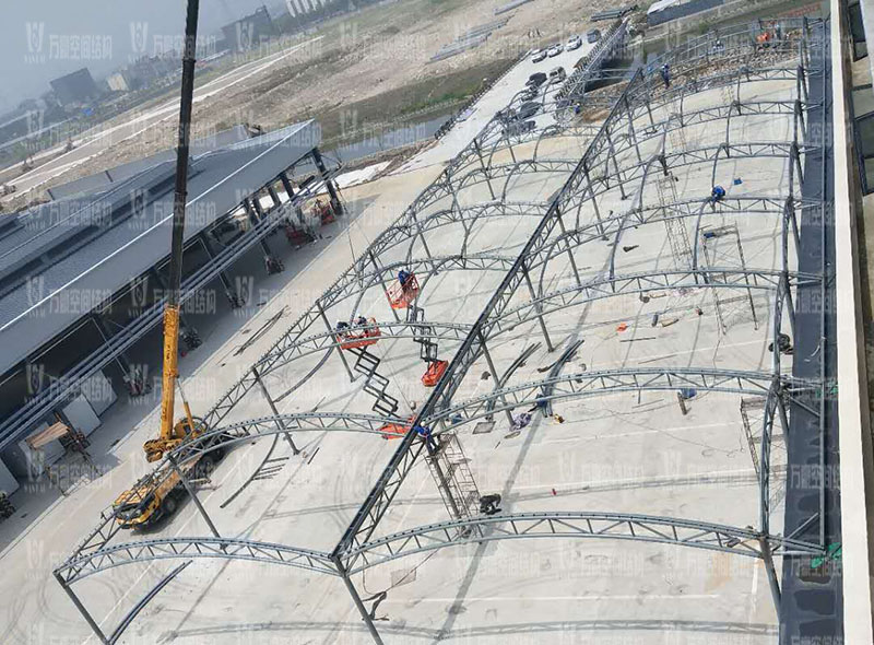 奉化方橋農(nóng)副膜結(jié)構(gòu)雨棚工程項(xiàng)目竣工 奉化方橋農(nóng)副膜結(jié)構(gòu)雨棚工程項(xiàng)目竣工