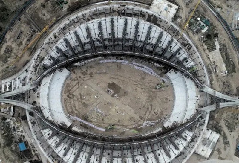 援建柬埔寨體育場 索網(wǎng)張拉圓滿完成 援建柬埔寨體育場 索網(wǎng)張拉圓滿完成