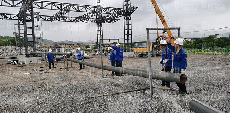 紹興西高速收費站頂棚工程鋼結(jié)構(gòu)安裝完成