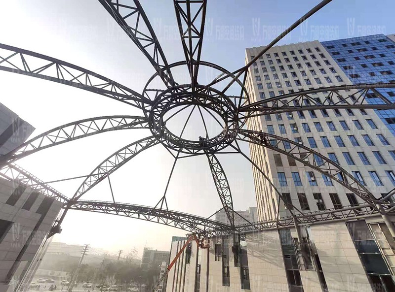 新泰卓越·財富廣場異型鋼結構項目 新泰卓越·財富廣場異型鋼結構項目