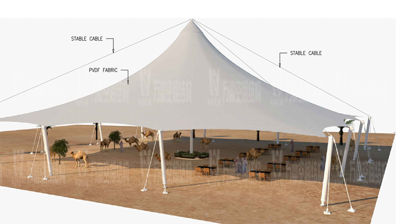 卡塔爾駱駝市場膜結(jié)構(gòu)項目竣工 卡塔爾駱駝市場膜結(jié)構(gòu)項目竣工