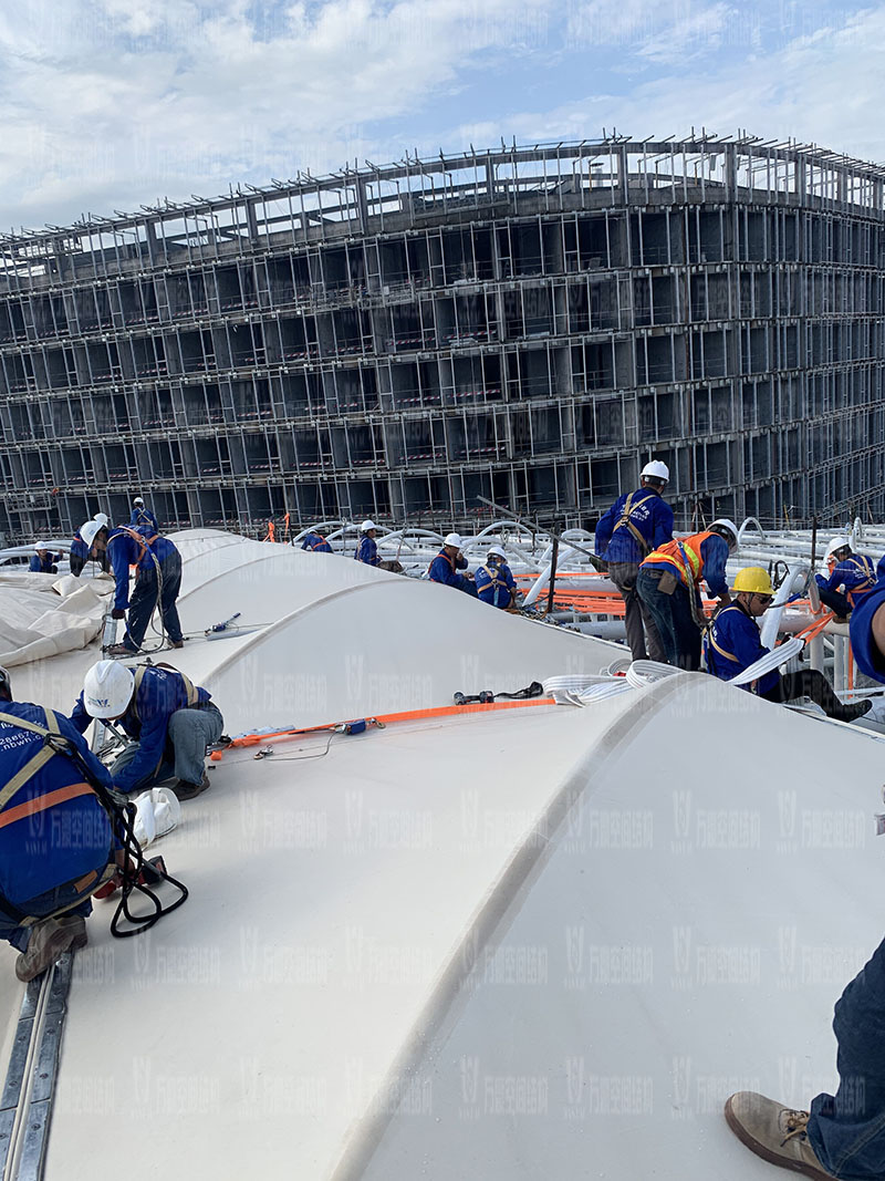 萬豪空間結(jié)構(gòu)員工到杭州亞運會棒(壘)球體育文化中心膜結(jié)構(gòu)項目學(xué)習(xí)交流 萬豪空間結(jié)構(gòu)員工到杭州亞運會棒(壘)球體育文化中心膜結(jié)構(gòu)項目學(xué)習(xí)交流