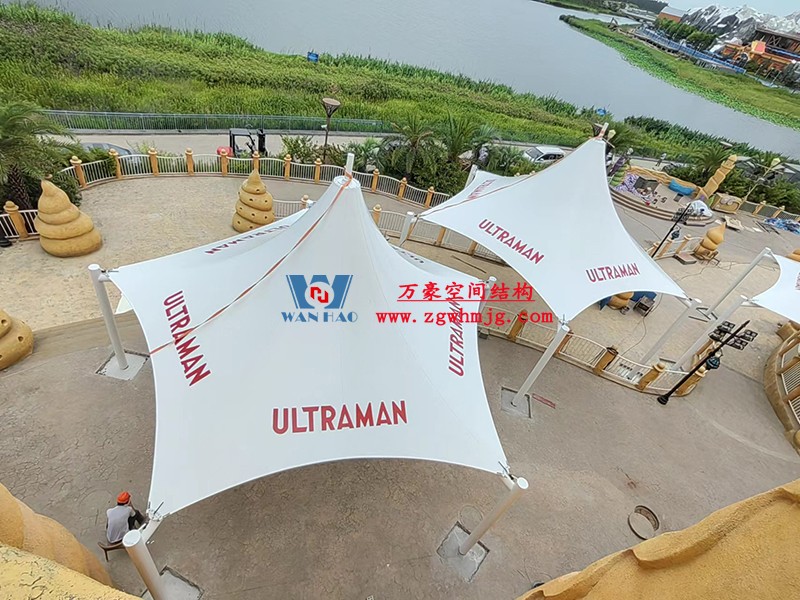 上海海昌海洋公園沙塔餐廳室外鋼膜結(jié)構(gòu)完工 上海海昌海洋公園沙塔餐廳室外鋼膜結(jié)構(gòu)完工