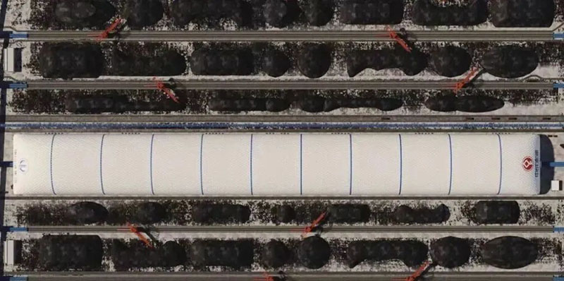 1130米，這個充氣膜有些長