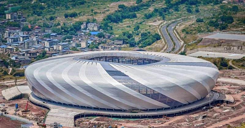 最新進展！龍興足球場10月底竣工交付