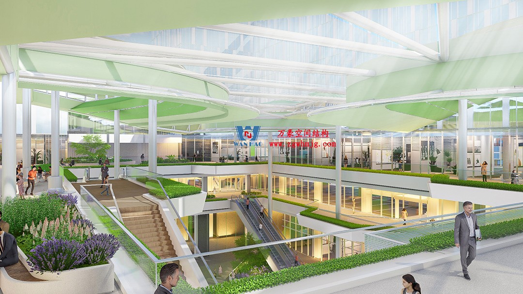 博多森谷項目中庭etfe膜結(jié)構(gòu)工程 博多森谷項目中庭etfe膜結(jié)構(gòu)工程