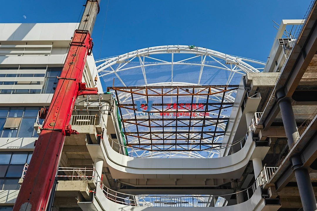 工程進度全速推進，PTFE膜材張拉在即！