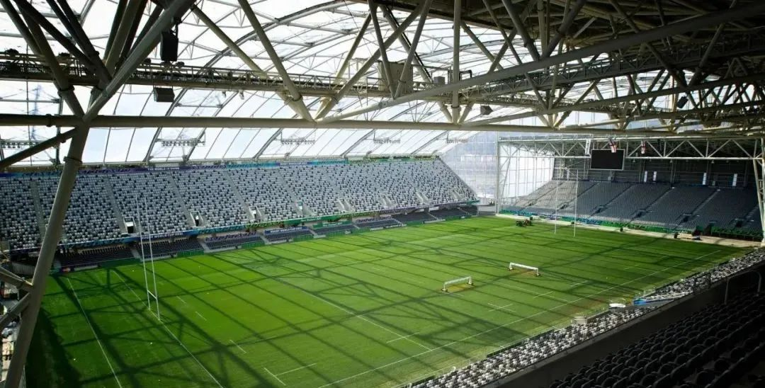 屋頂下生長著天然草皮的永久封閉式體育場 屋頂下生長著天然草皮的永久封閉式體育場