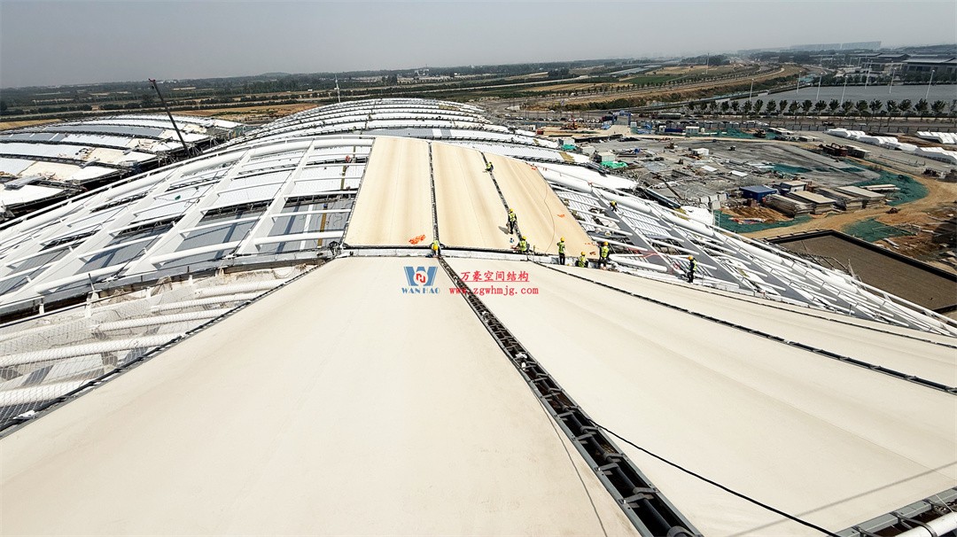 千帆競發(fā)勢如虹｜中原國際會展中心膜結(jié)構(gòu)天幕攻堅(jiān)實(shí)錄，擎起中原會展新地標(biāo)！