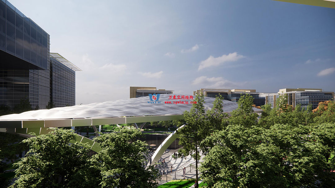 ETFE氣枕膜與雙曲面空間網(wǎng)殼結(jié)構(gòu)結(jié)合是什么樣？一起來一睹真容