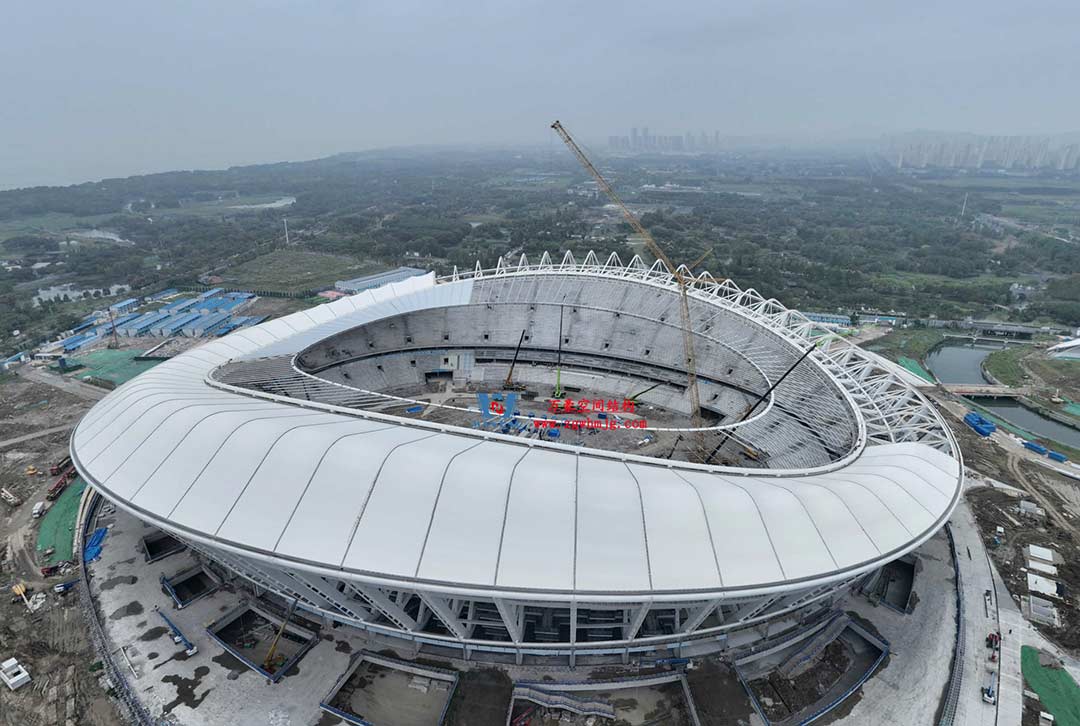 太湖之畔，華燈初上|無錫奧體中心施工加速