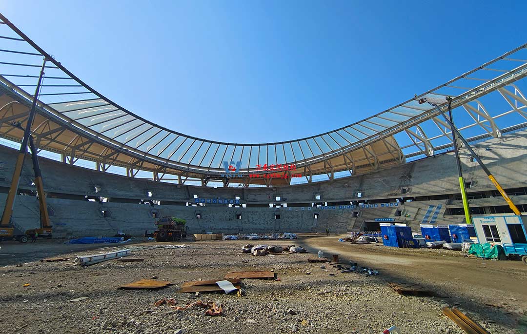 太湖之畔，華燈初上|無錫奧體中心施工加速