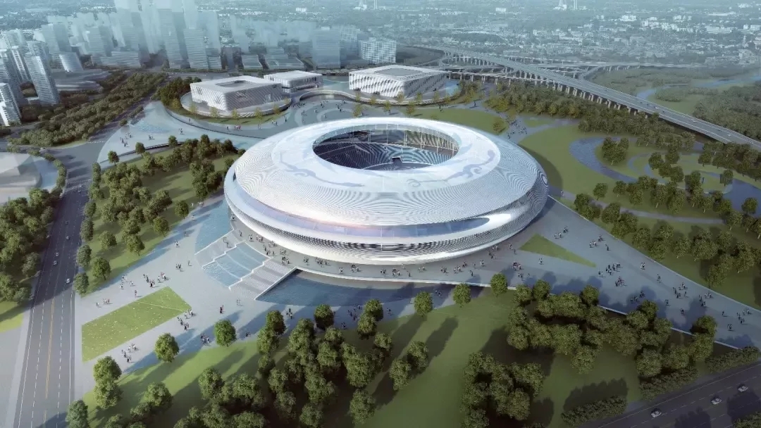 成都大運(yùn)會主場館進(jìn)入鋼結(jié)構(gòu)施工，“飛碟”造型顯雛形