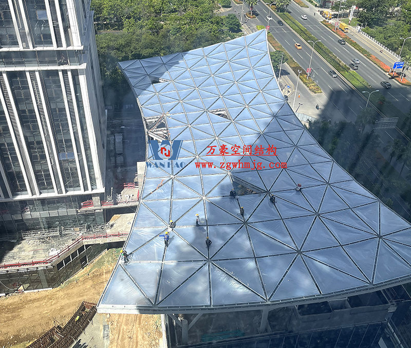 縱使烈日炎炎，腳步從未止歇！海南這個(gè)ETFE氣枕膜項(xiàng)目施工進(jìn)度有最新消息