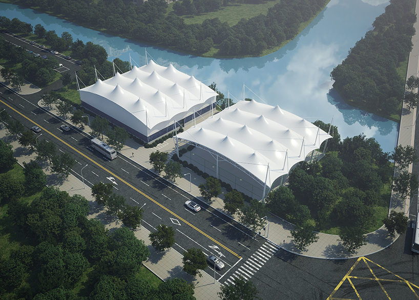 溫州惠民路西側(cè)綠地球場(chǎng)PTFE膜結(jié)構(gòu)項(xiàng)目