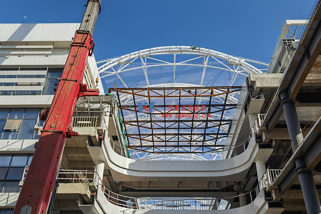 工程進(jìn)度全速推進(jìn)，PTFE膜材張拉在即！