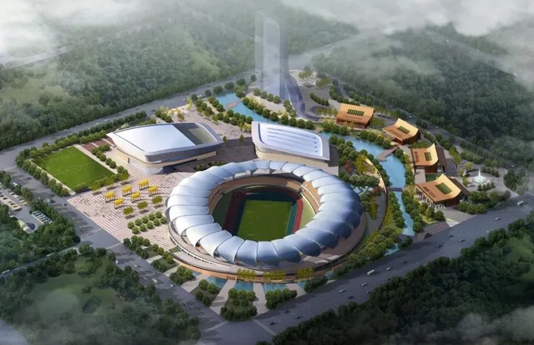 瑞麗國際文體中心緊鑼密鼓施工中，“盛世之花”即將綻放