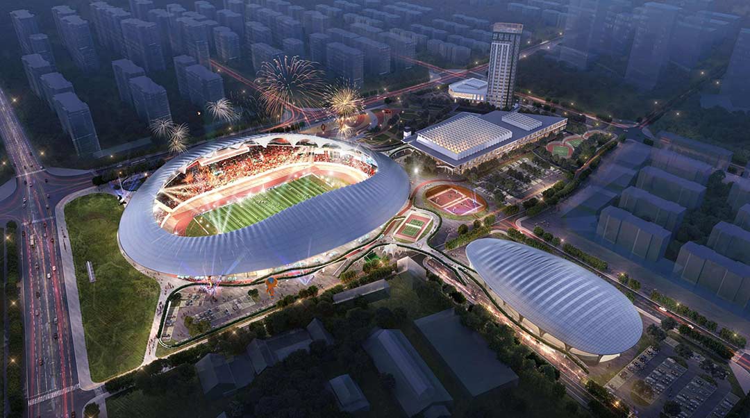 山東蓬萊體育場(chǎng)施工進(jìn)度大揭秘！